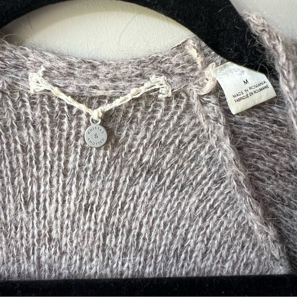 Anthropologie KNITTED & KNOTTED Cody Open Cardigan Peplum Mohair Wool M - Picture 7 of 12